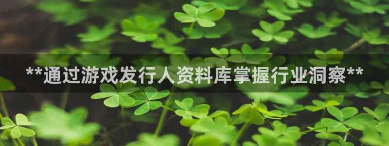 蓝狮gs：**通过游戏发行人资料库掌握行业洞察**